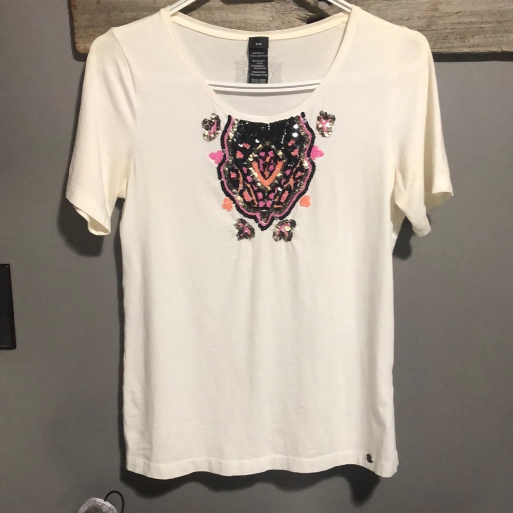 Olsen sequin/ beaded shirt